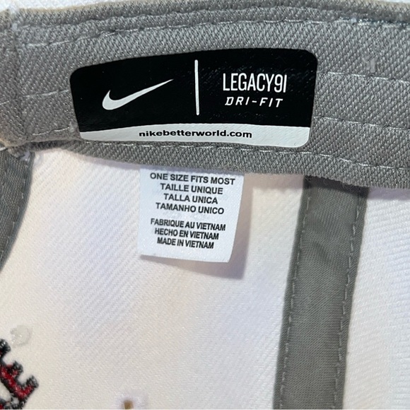 Ohio State University Buckeyes Block O Logo White Nike Dri-Fit One Size Ball Cap - Picture 6 of 6